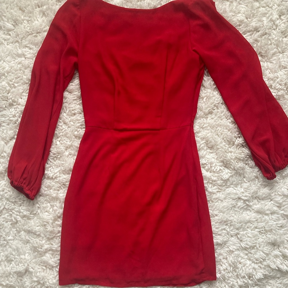Red mini dress